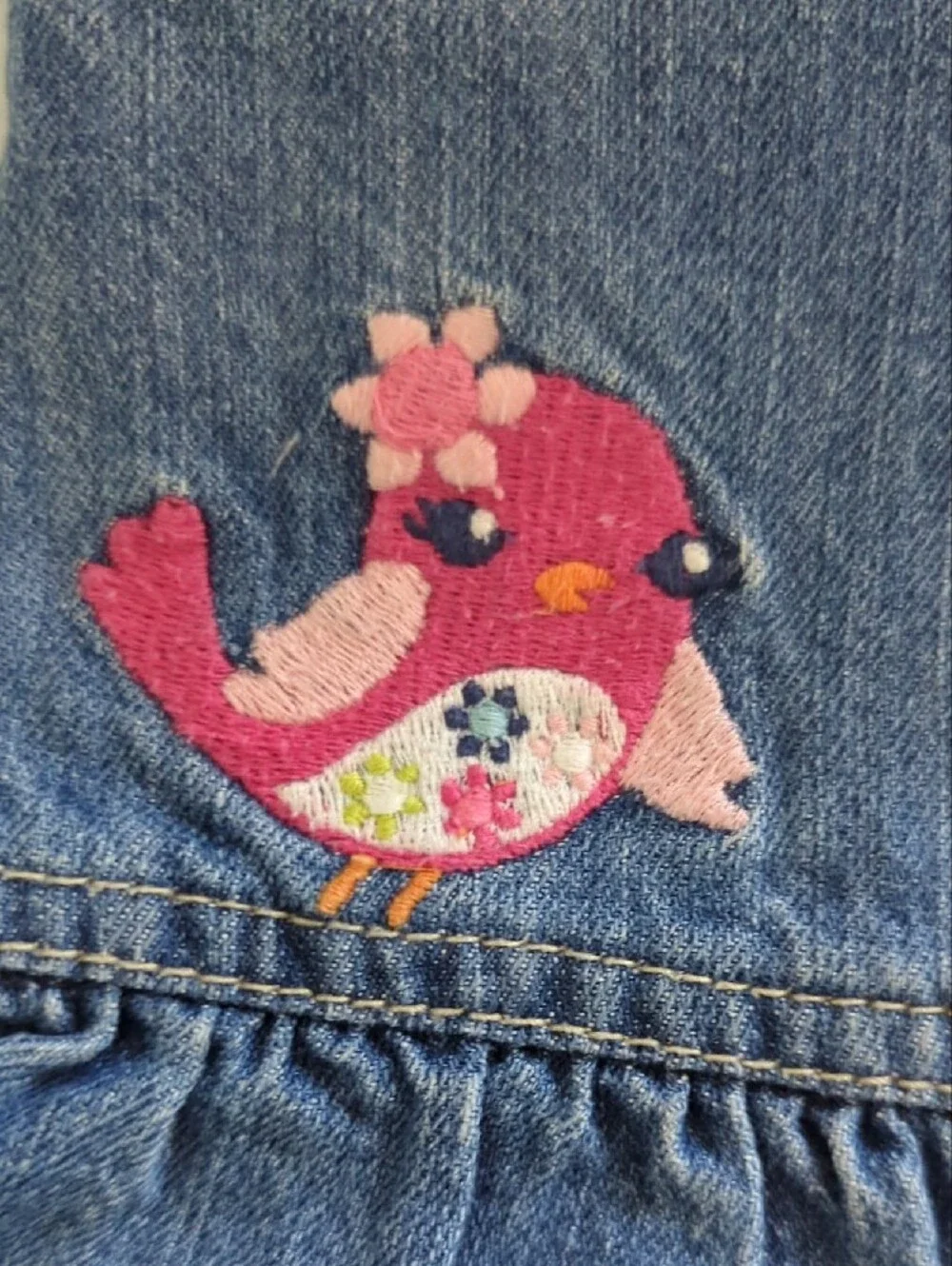 Gymboree Blue Denim Skirt with Navy Lining